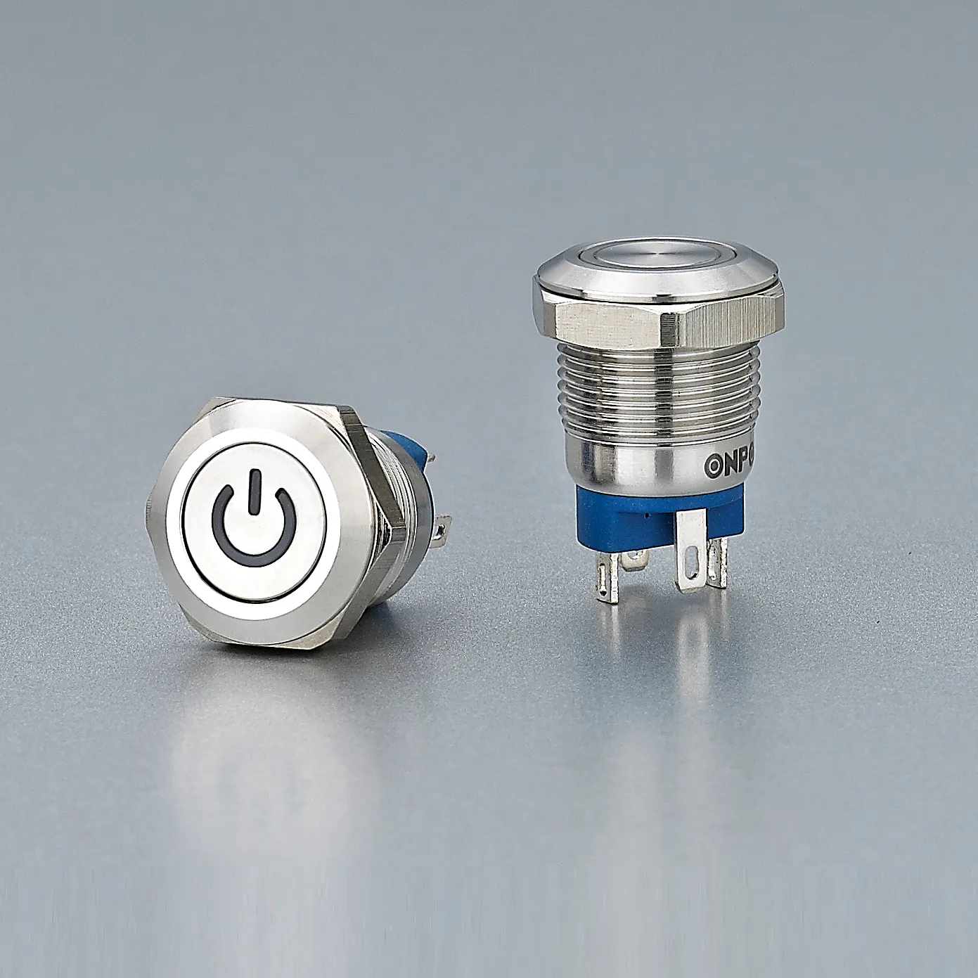 Metal push button family used to review front-interface configuration