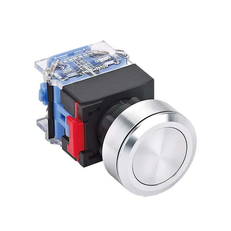 Industrial metal push button switch front view for IP and IK selection