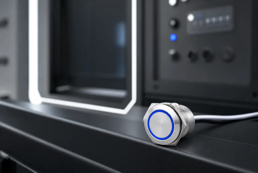 What are the advantages of a push button with cable?