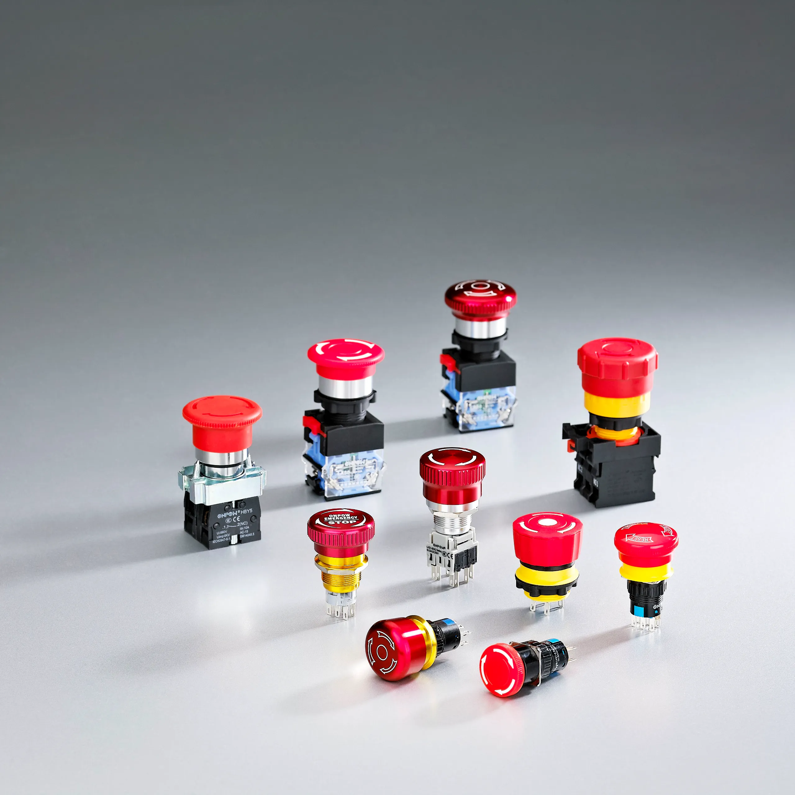 Emergency stop push button switches