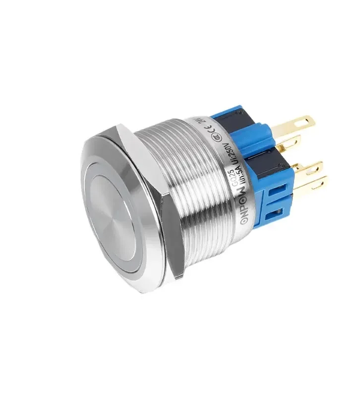 ONPOW GQ25 metal push button with rear terminal contacts
