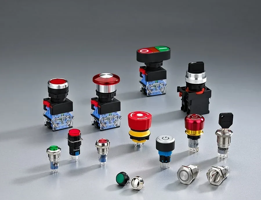 ONPOW metal push-button operators for drawing-confirmed panel selection