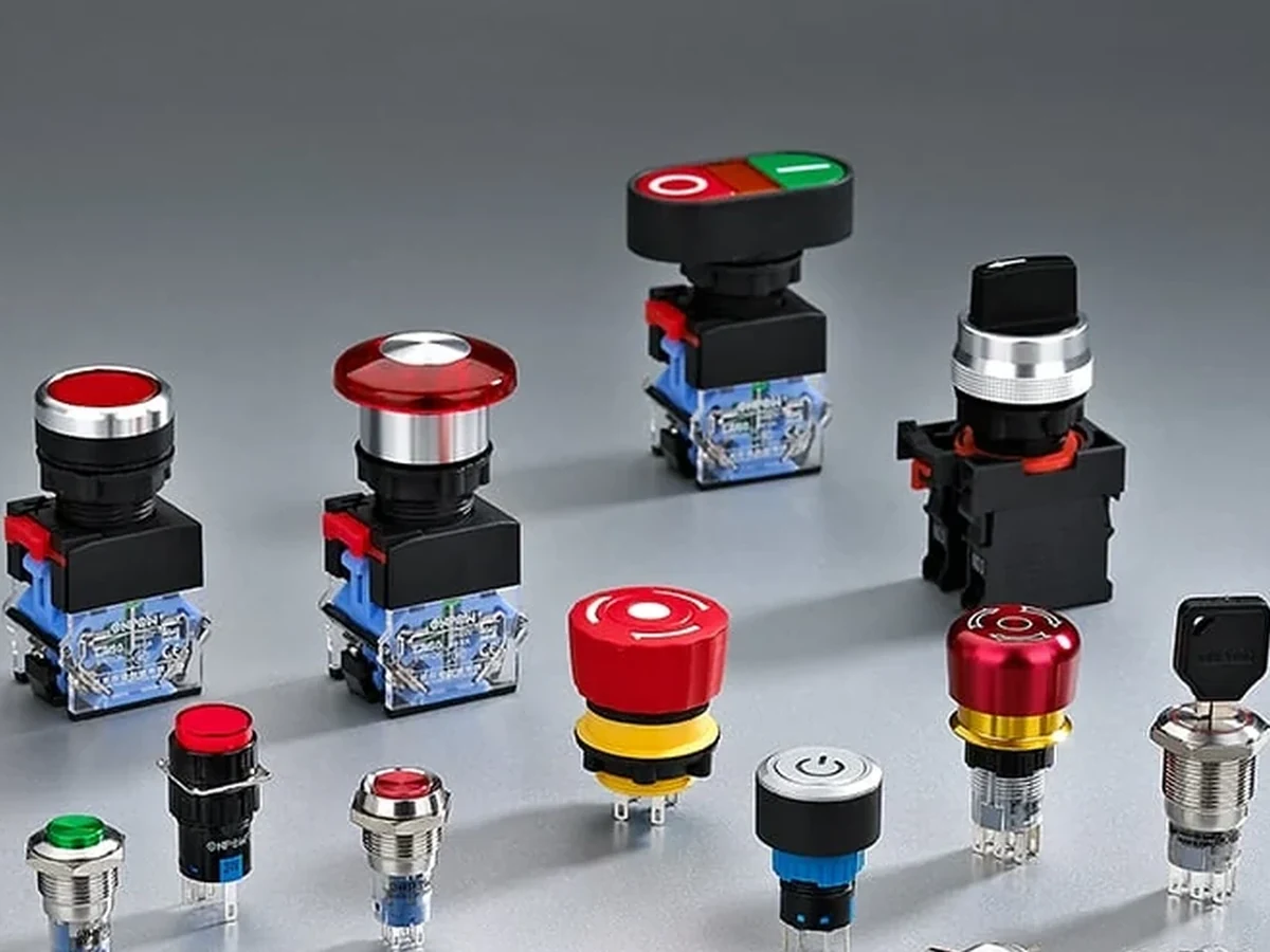 ONPOW push-button product-family view for a controlled configuration enquiry