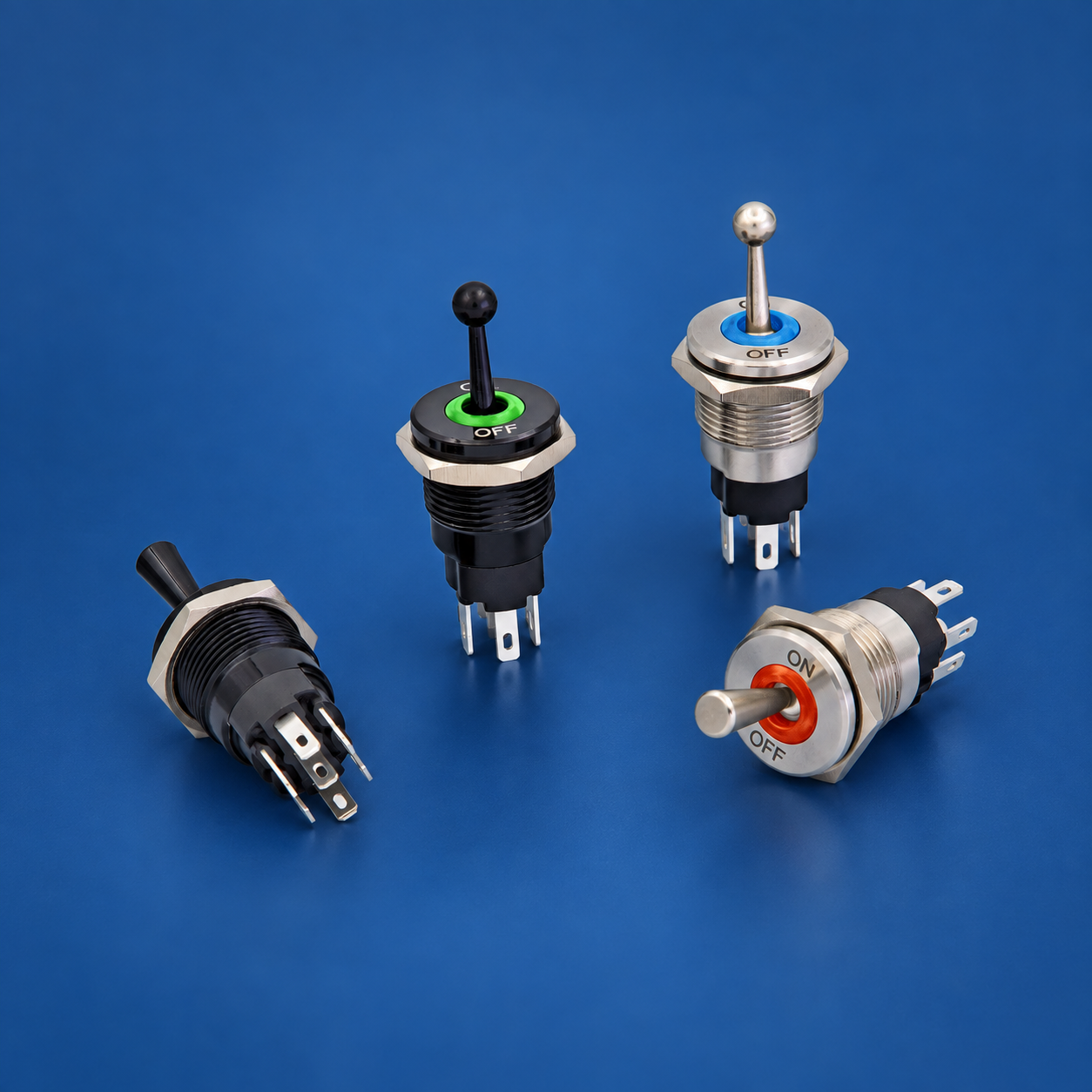 12V DC Toggle Switch Selection: Load, Contacts and LED Voltage — ONPOW7116 toggle switch 12V DC Toggle Switch Selection: Load, Contacts and LED Voltage — ONPOW7116 toggle switch product view 2