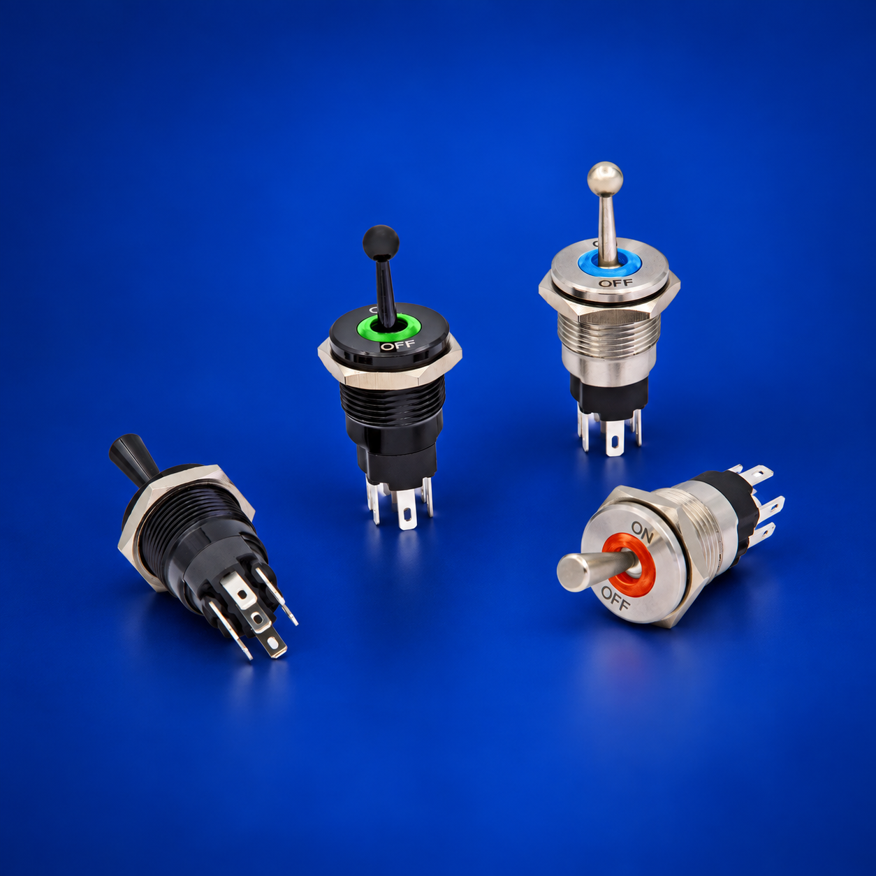 Lighted Toggle Switch Wiring: Separate Lamp and Contact Circuits — ONPOW7116 toggle switch Lighted Toggle Switch Wiring: Separate Lamp and Contact Circuits — ONPOW7116 toggle switch product view 1