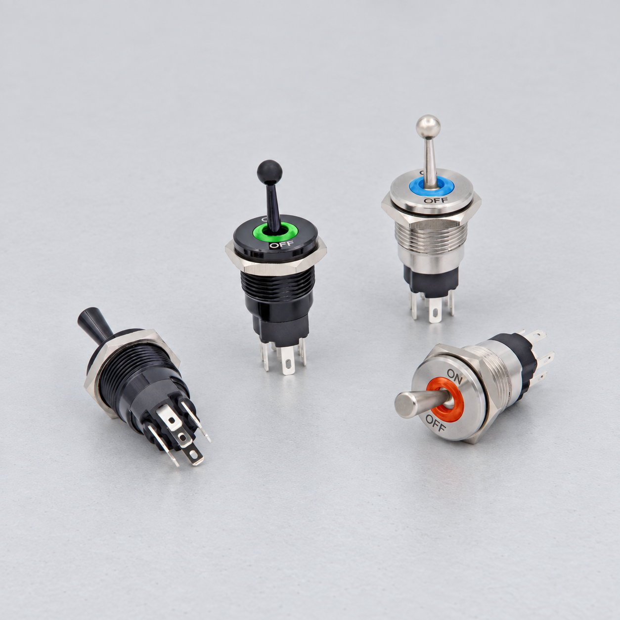 Lighted Toggle Switch Wiring: Separate Lamp and Contact Circuits — ONPOW7116 toggle switch Lighted Toggle Switch Wiring: Separate Lamp and Contact Circuits — ONPOW7116 toggle switch product view 2