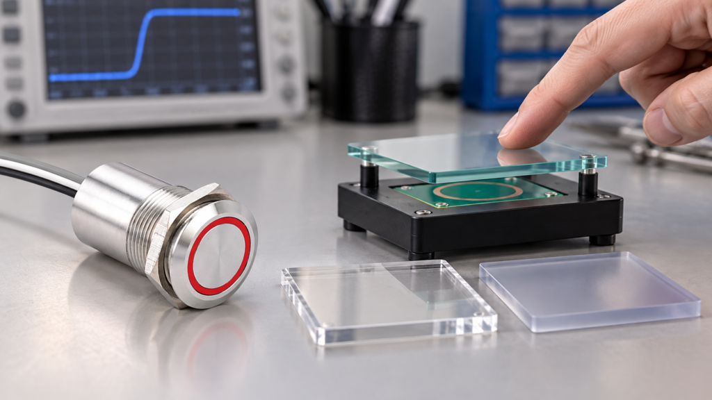 Capacitive Touch Switch Through Glass and Plastic