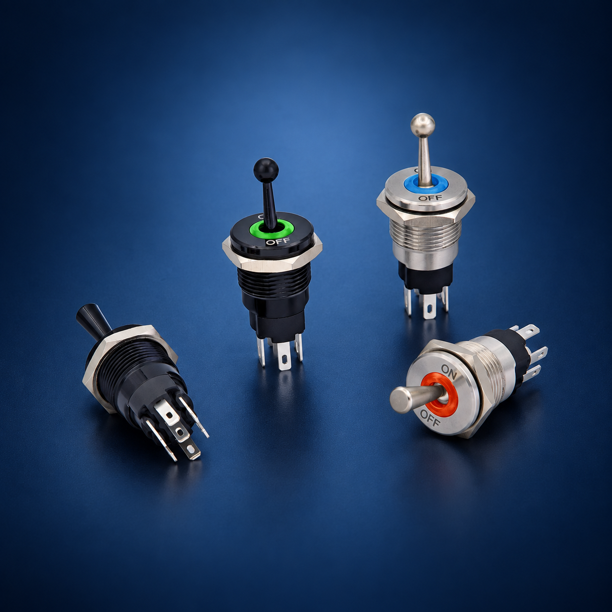 SPDT Toggle Switch Wiring for Industrial Control Circuits — ONPOW7116 toggle switch product view 2