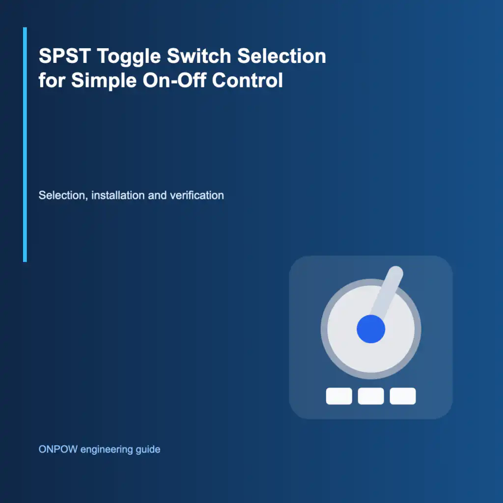 SPST Toggle Switch Selection for Simple On-Off Control