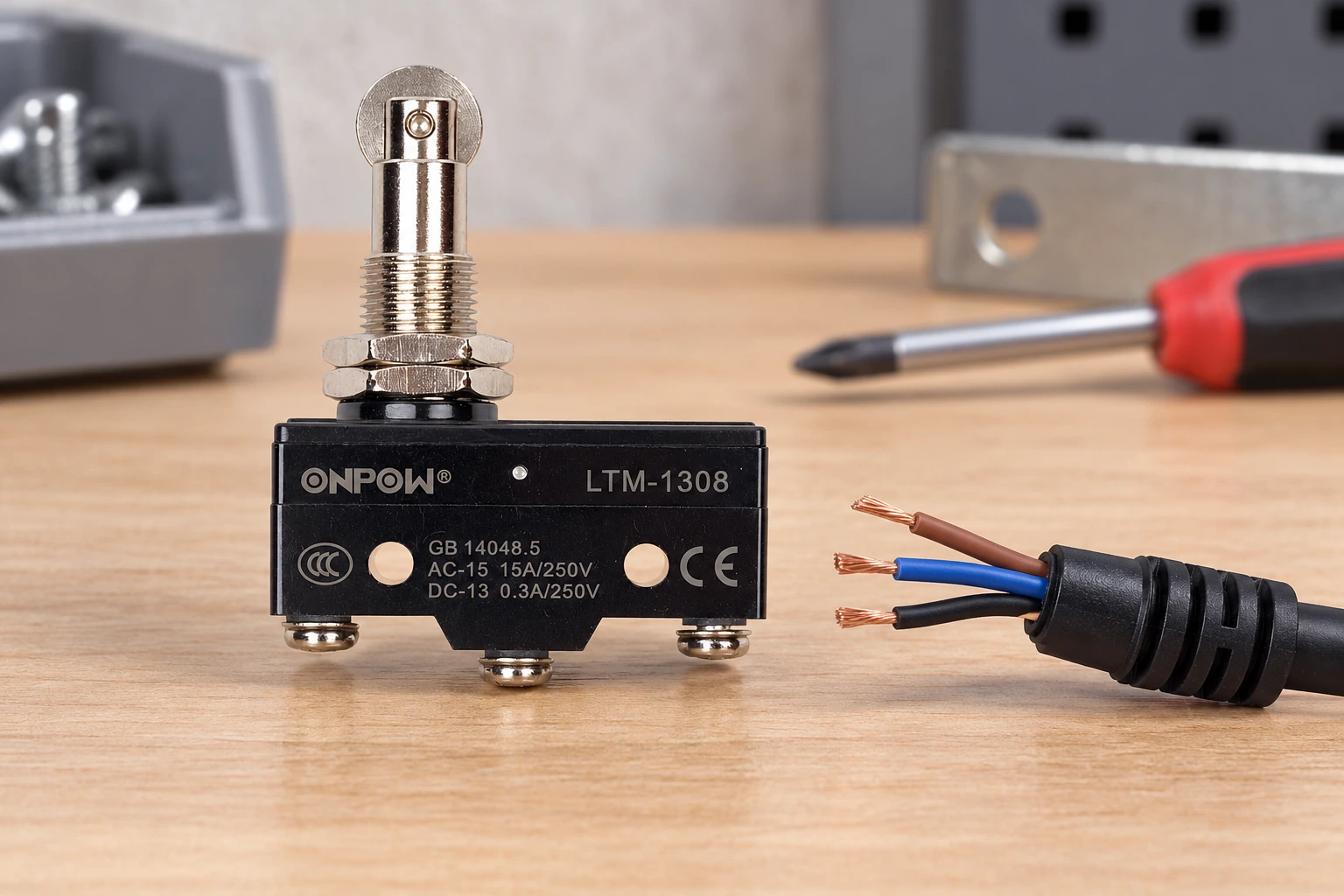 12V DC Micro Switch Selection for Control Inputs — body1 ONPOW micro switch reference example for 12v dc micro switch selection for control inputs, component detail