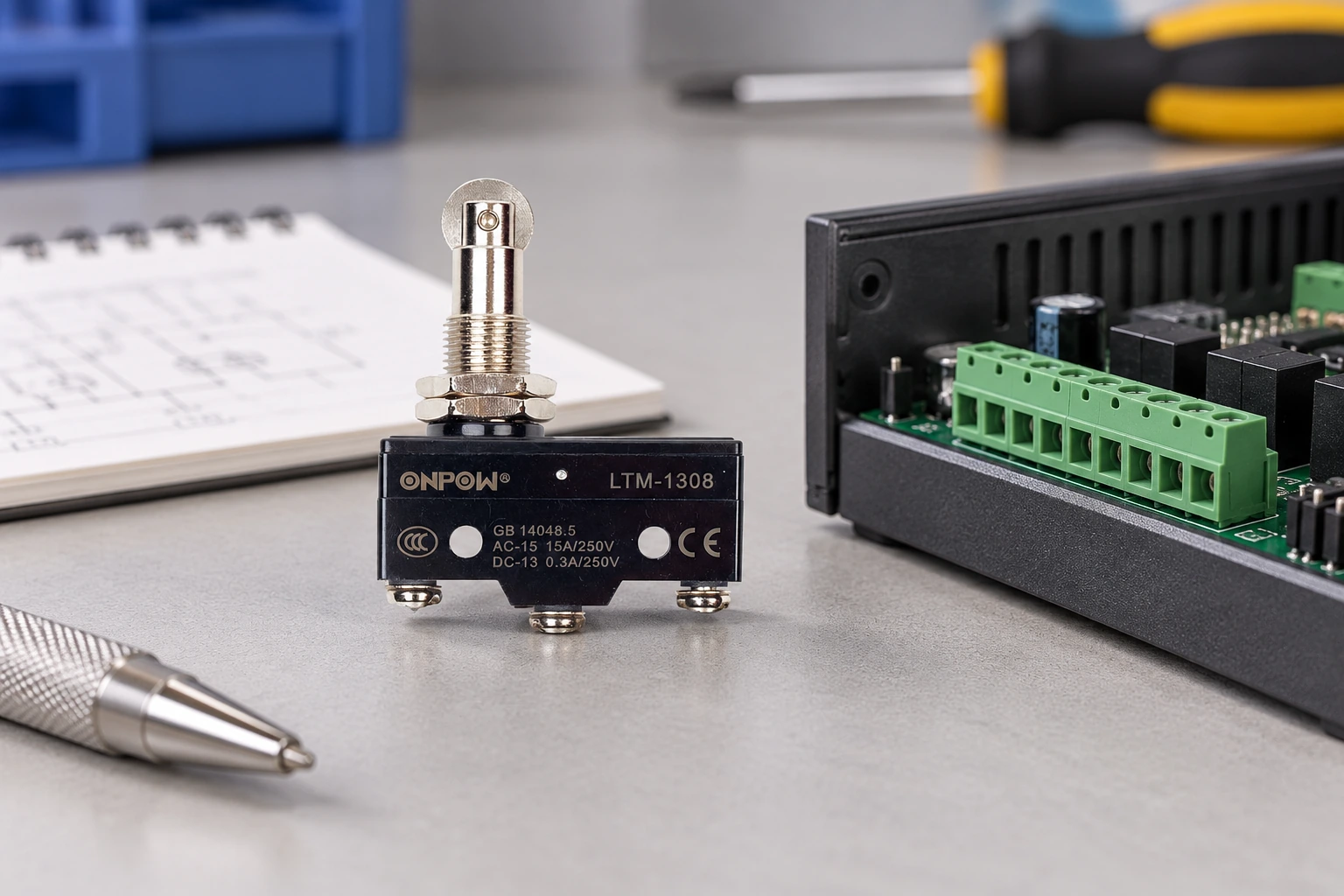 12V DC Micro Switch Selection for Control Inputs — body2 ONPOW micro switch reference example for 12v dc micro switch selection for control inputs, installation planning