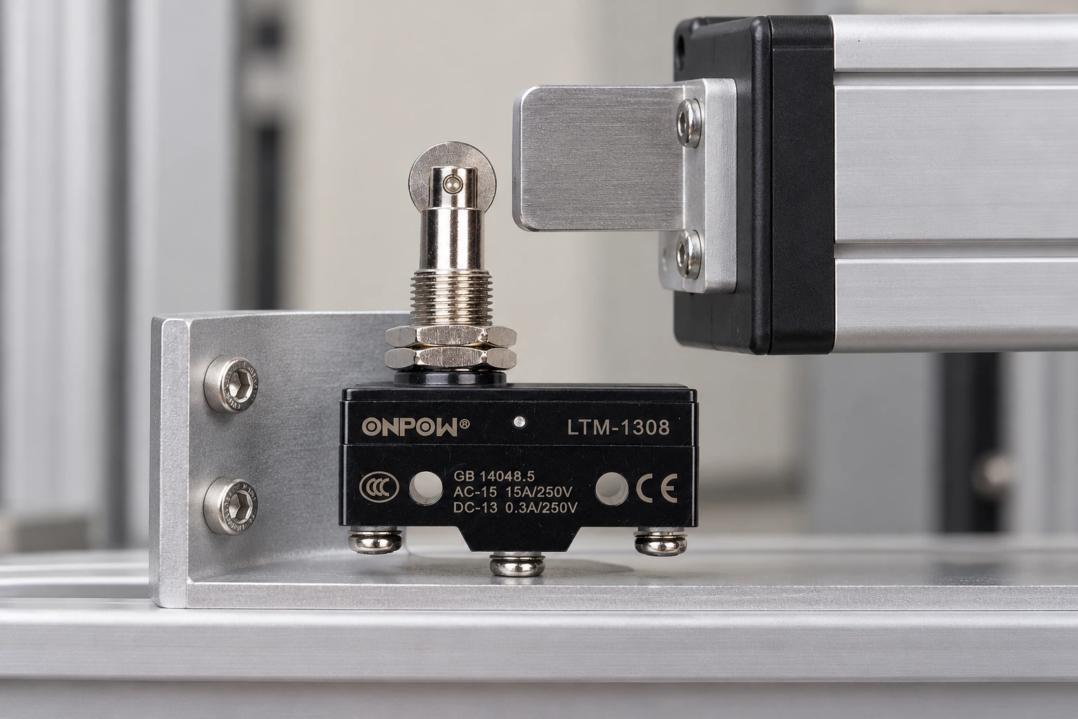 Limit Switches for Linear Actuators: Placement and Overtravel — body1 ONPOW limit switch reference example for limit switches for linear actuators: placement and overtravel, component detail
