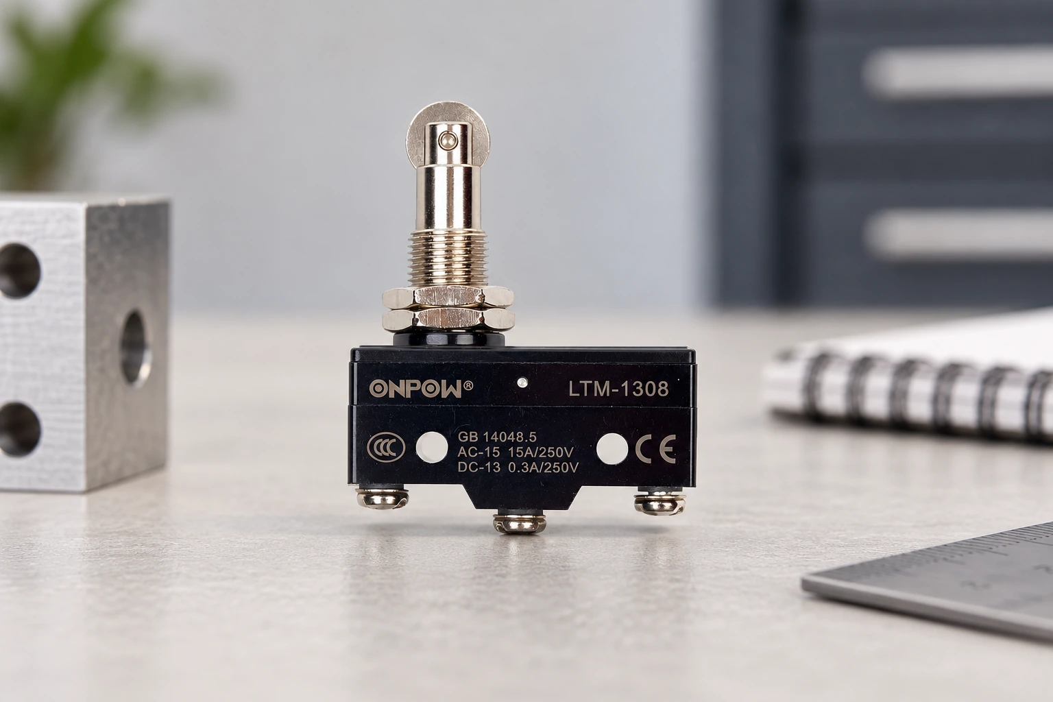 Micro Switch Pretravel, Overtravel and Differential Movement — body1 ONPOW micro switch reference example for micro switch pretravel, overtravel and differential movement, component detail