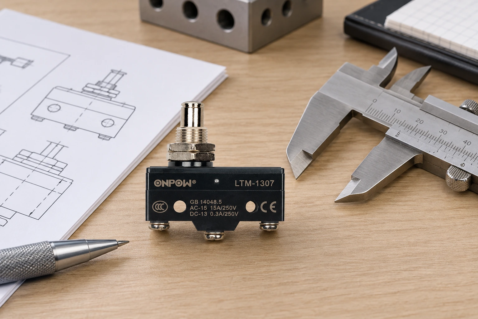Pin Plunger Micro Switches: Travel and Alignment Guide — body2 ONPOW pin plunger reference example for pin plunger micro switches: travel and alignment guide, installation planning