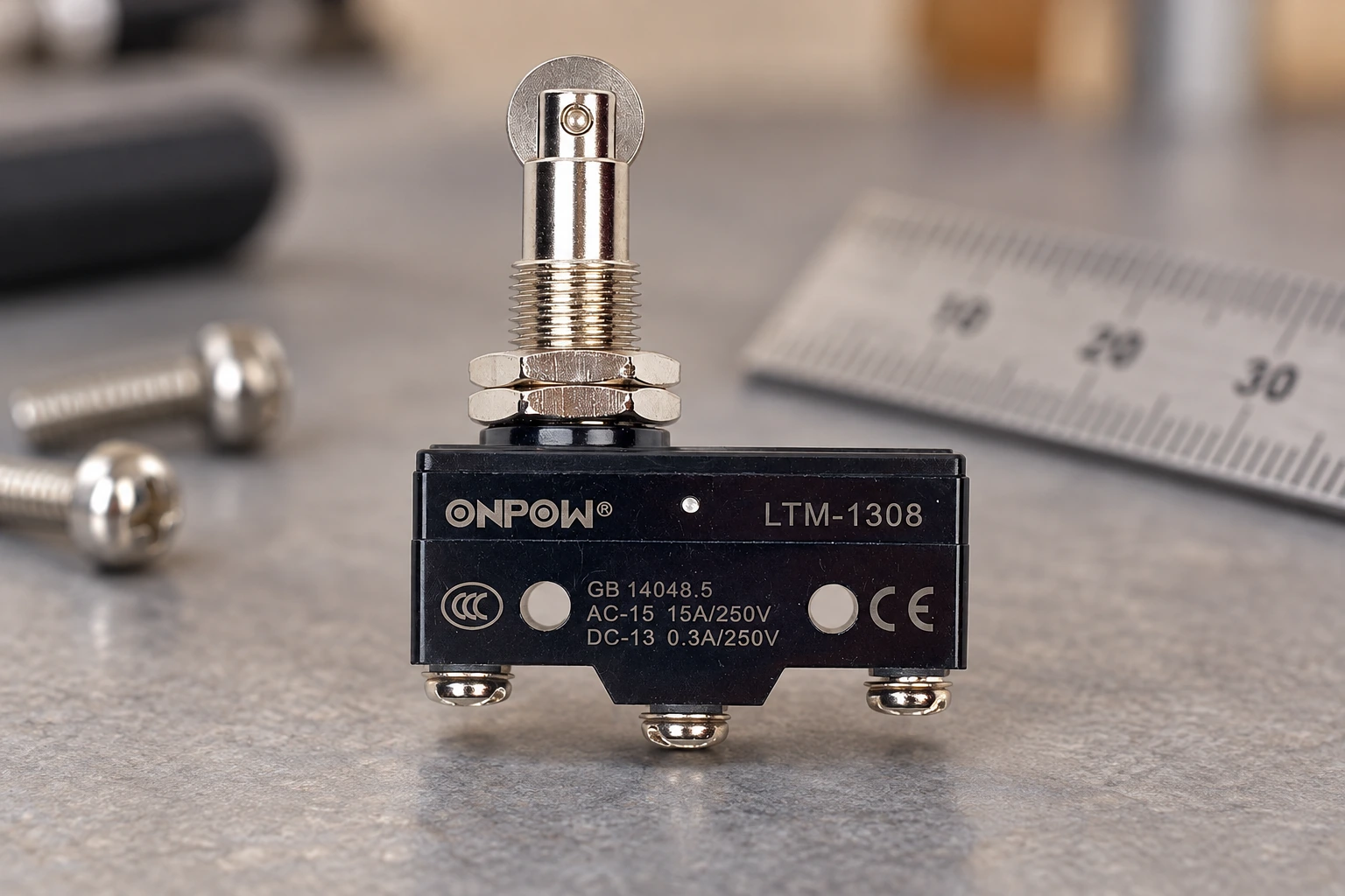Subminiature vs Miniature Micro Switches — body1 ONPOW micro switch reference example for subminiature vs miniature micro switches, component detail