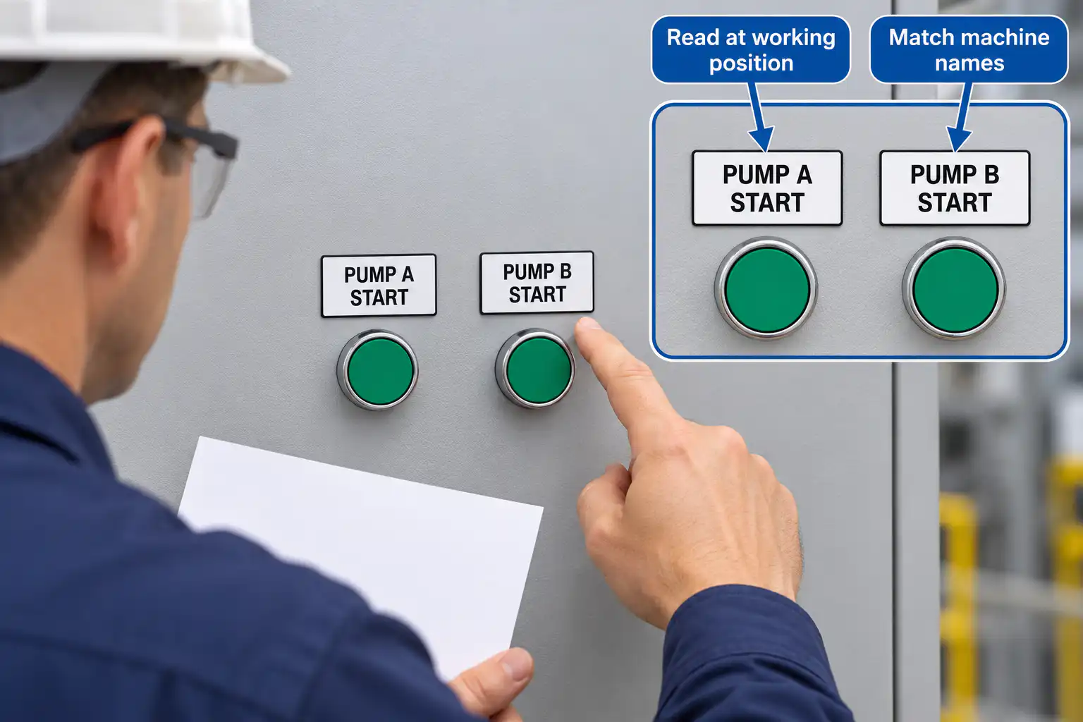 Zeigen Sie die Label-Bewertung aus der Bedienposition und die konsistente Platzierung an Zeigen Sie die Label-Bewertung aus der Bedienposition und die konsistente Platzierung an