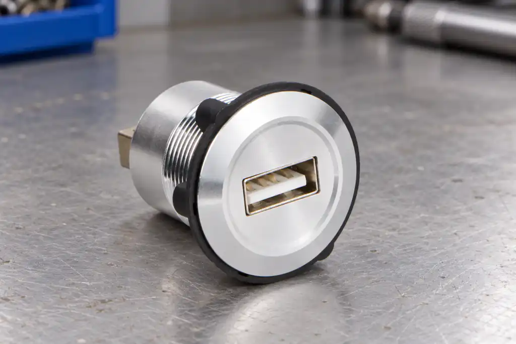 Panel-Mount USB Connectors for Machine Service Access