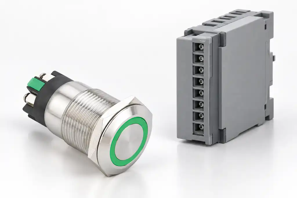 Push Button PLC Inputs: Match Sinking and Sourcing Circuits