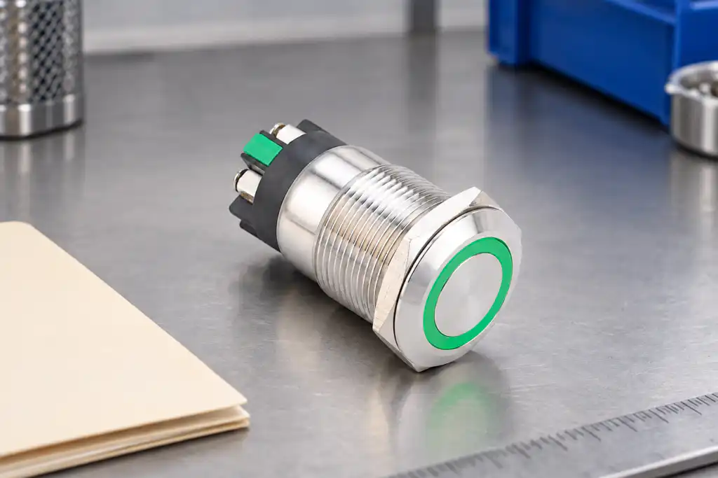 Push Button Polarity: Separate the Switch Contacts from the LED