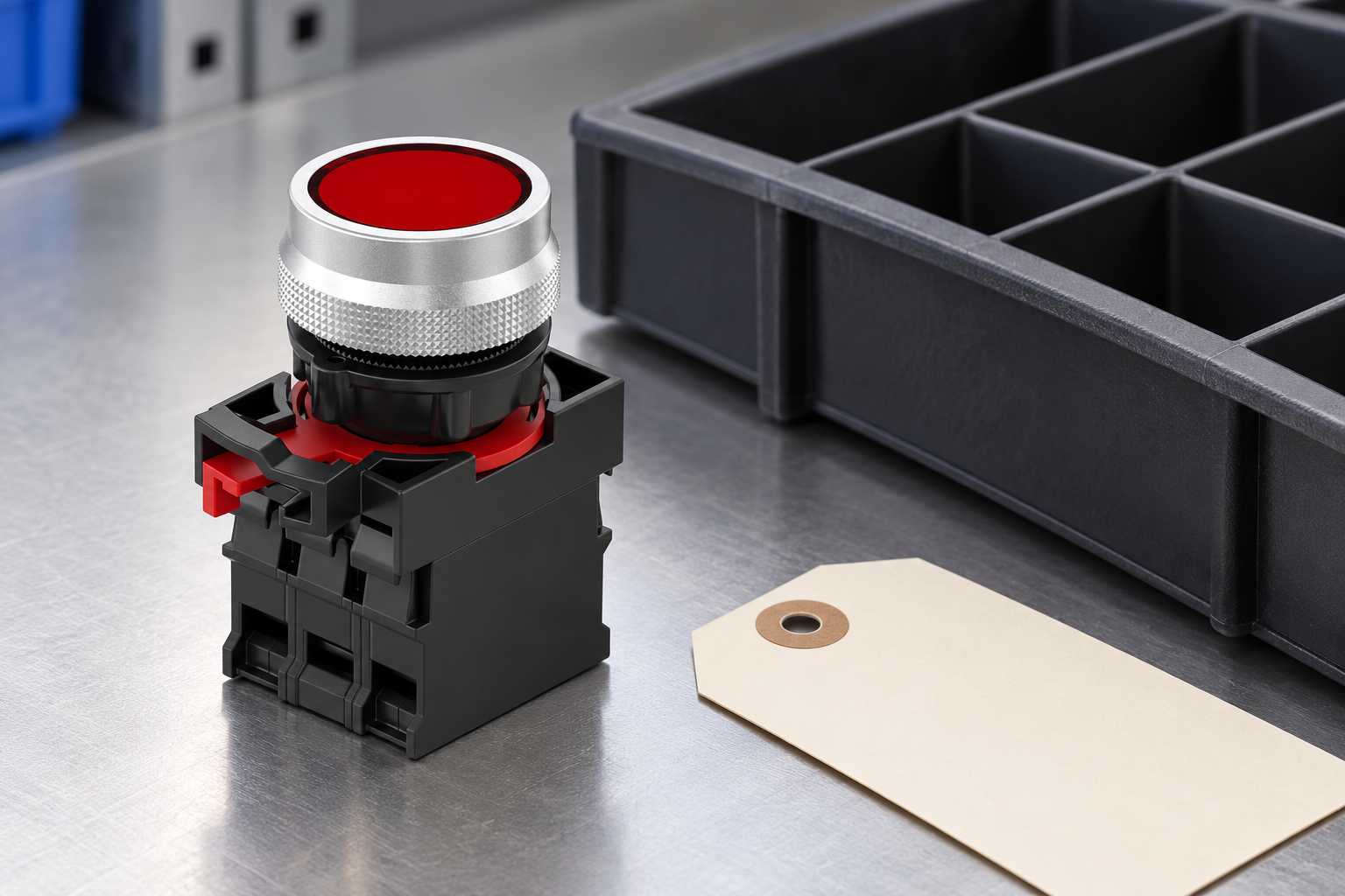 Storing Spare Push Button Switches Before Installation — inspection and specification detail