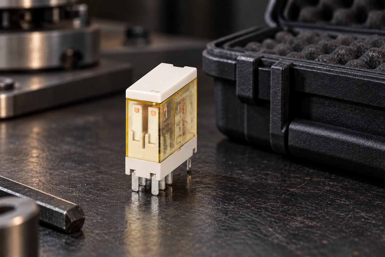 Standalone plug-in relay — relay beside a service transport case