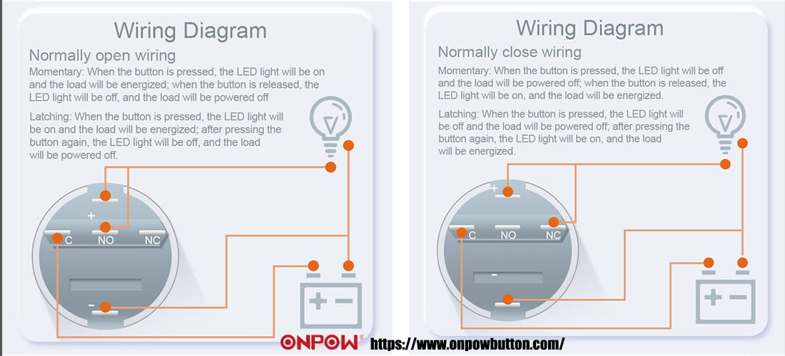 5pin push button switch wiring diagram