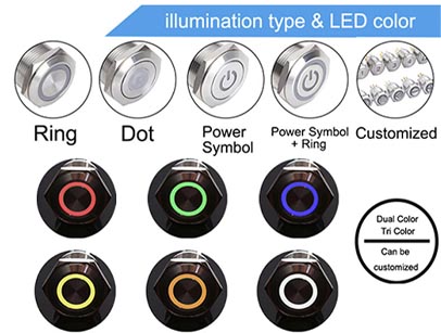 PUSH BUTTON SWITCH WITH LIGHT